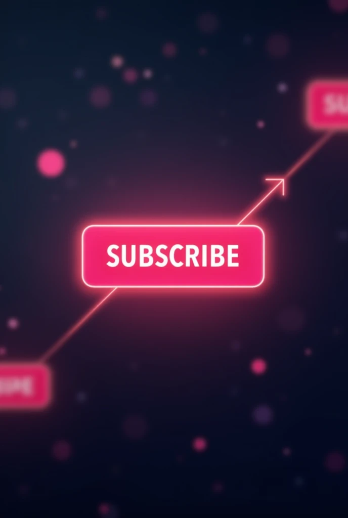 An animated end screen featuring a glowing subscribe button with an arrow pointing towards it. The background should be a blurred version of the introduction scene to maintain thematic consistency."