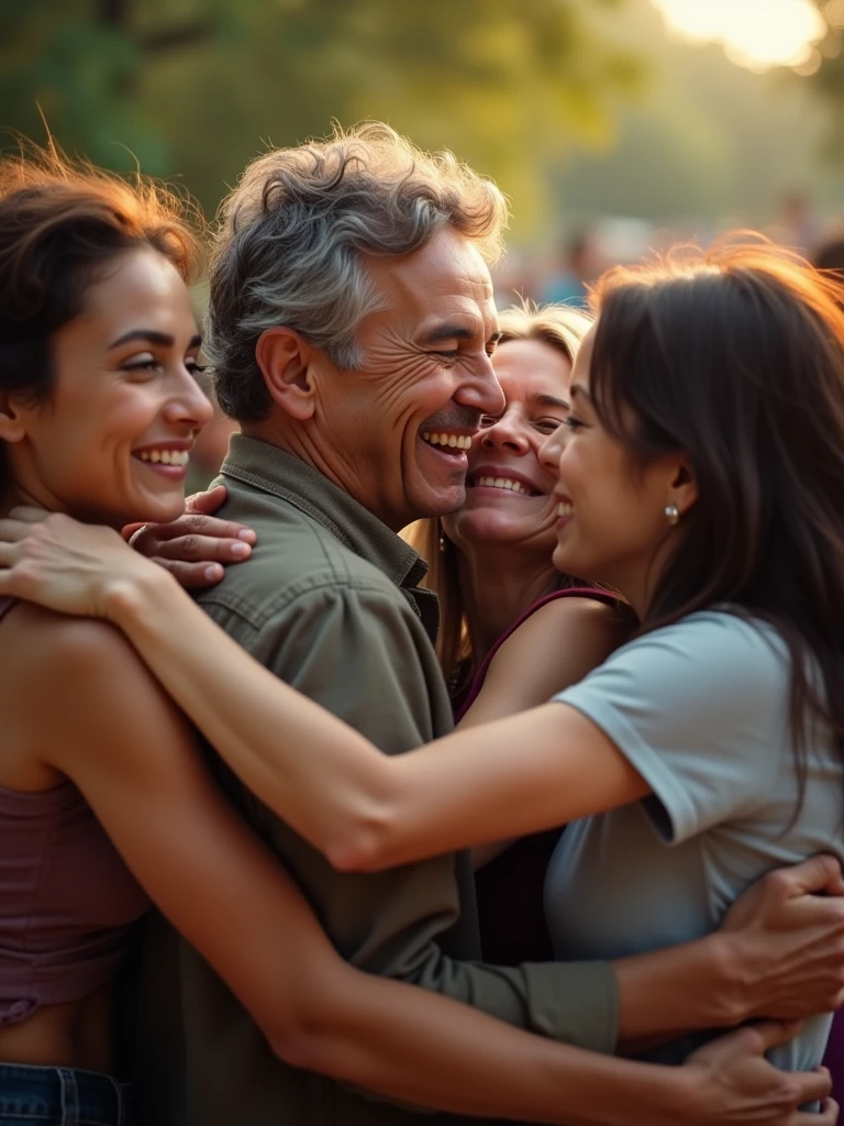 Convert it to video where people hug each other