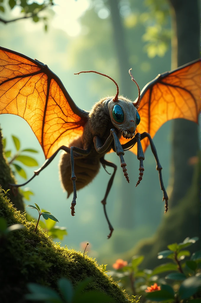 Ant with bat
