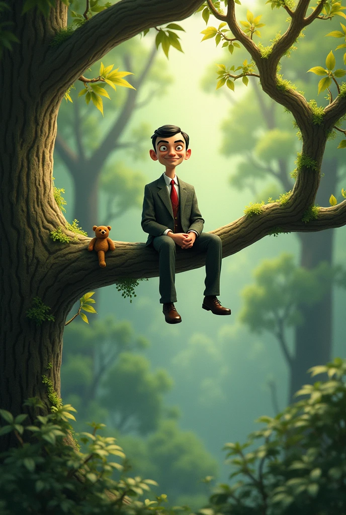 m.r bean on the tree 