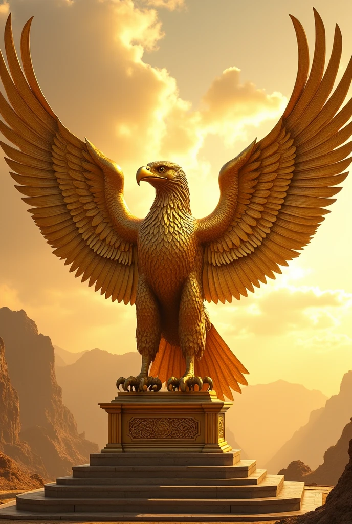Golden eagle statue