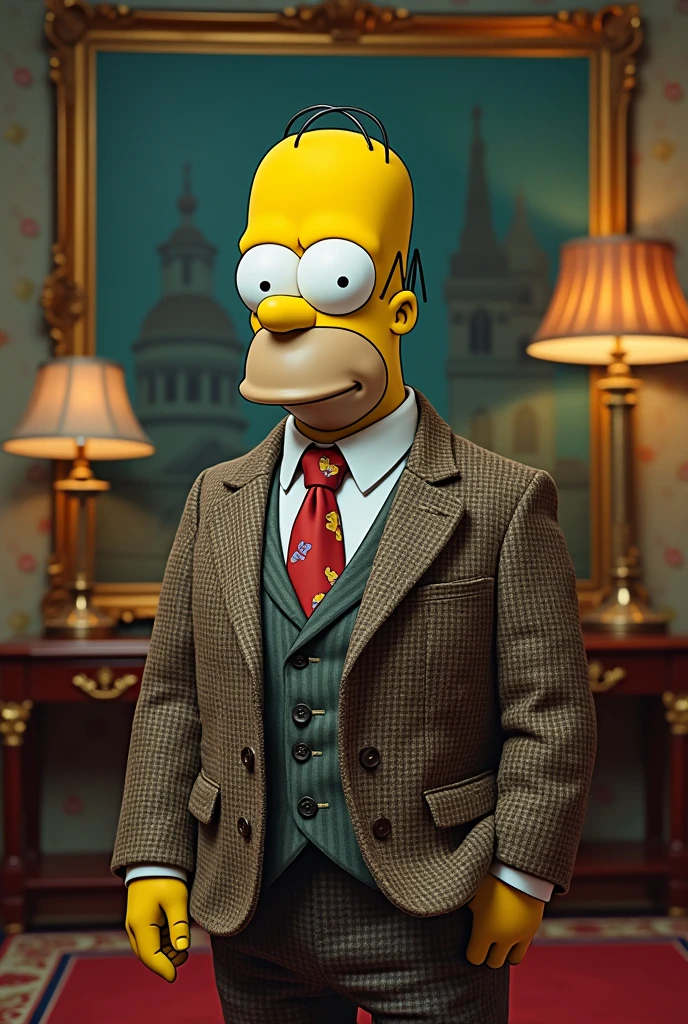 the simpsons dad wearing england drip staying at  a cocaine house