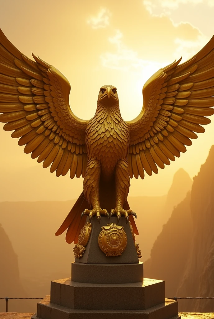 Golden eagle statue
