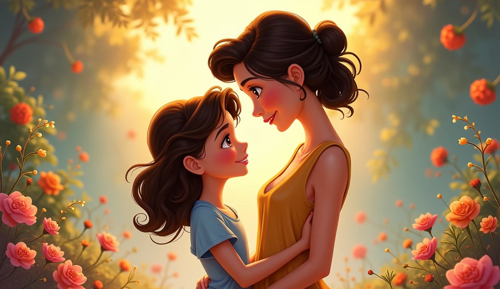 daughter and mother,Disney style