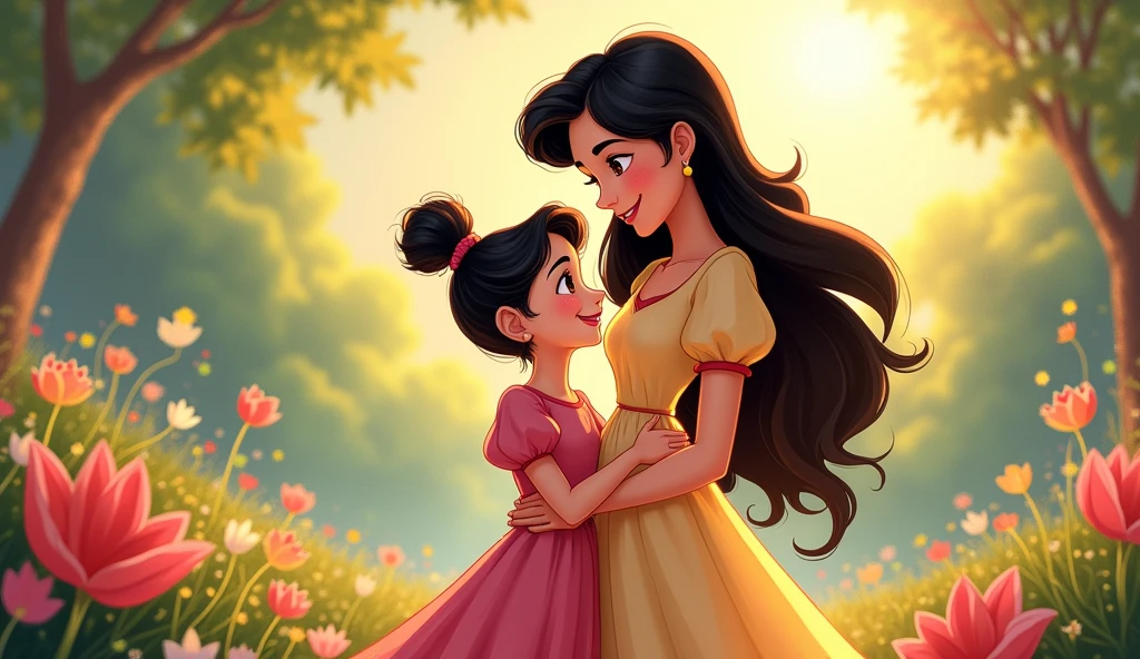 daughter and mother,Disney style