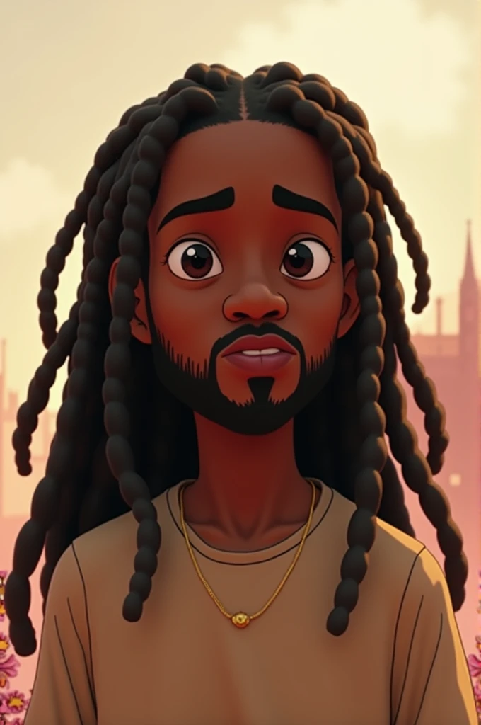 Create animated frank ocean with long hair