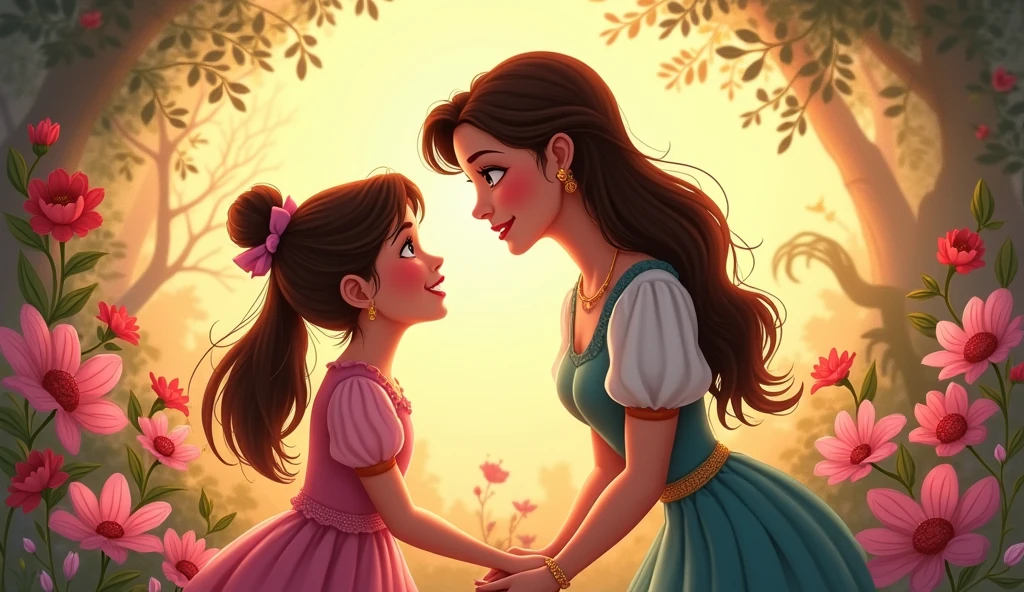 daughter and mother,Disney style