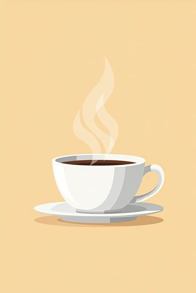 Flat vector illustration of a coffee