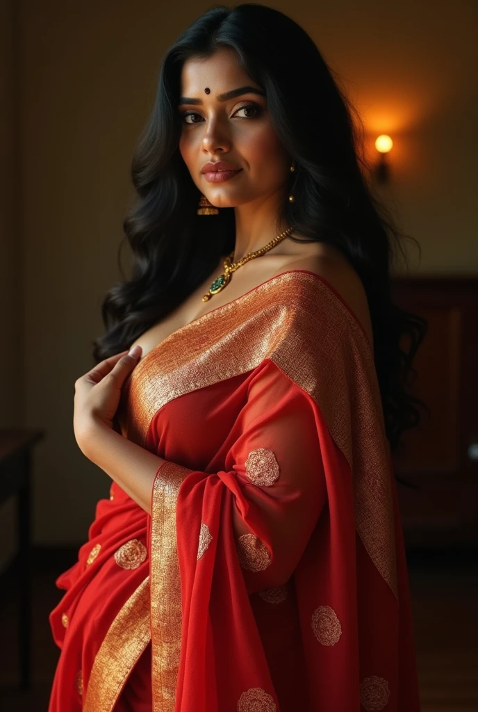 Hot indian girl curve and big boobs in saree