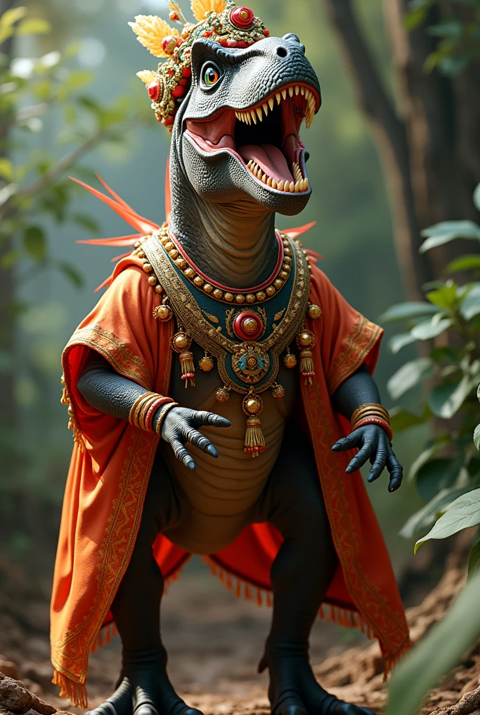 Tyrannosaurus rex in Betis costume