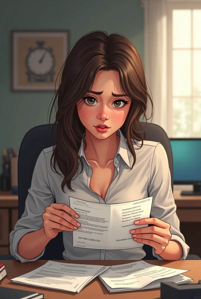 Scene: Sarah sitting at her desk, checking her mail. Her eyes widen as she sees several credit card bills addressed to her.*
**Sarah**: "What's this? I didn't apply for these cards!"
Drawing