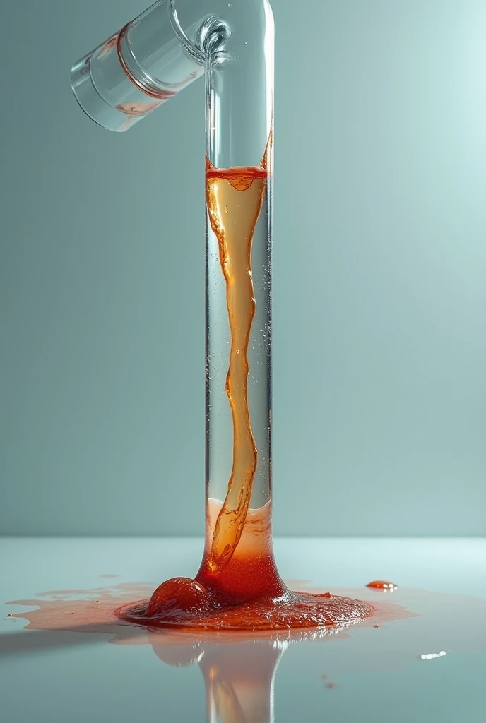 A transparent water pipe，Excrement flows out smoothly from inside