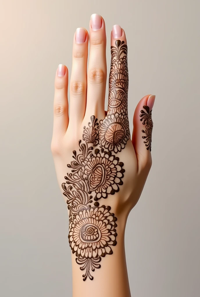 generate Traditional mehndi design on hand