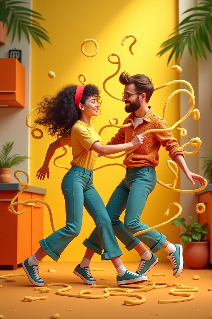 Make a noodles funny couple dance video 