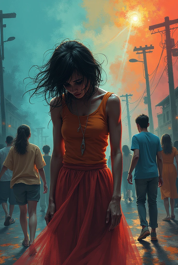 energetic but sad 