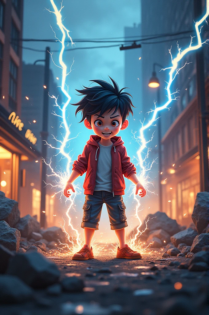 A  boy tha has infinite electricity and is mad