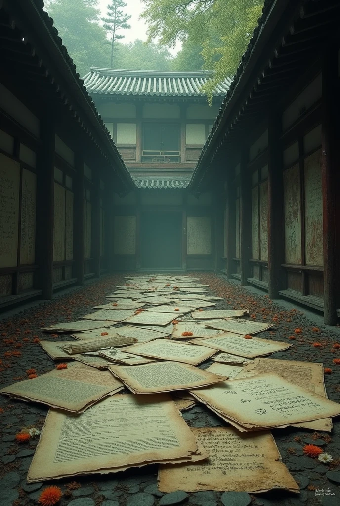 Chronological Documents Horror Tattered Japanese style dark Horror