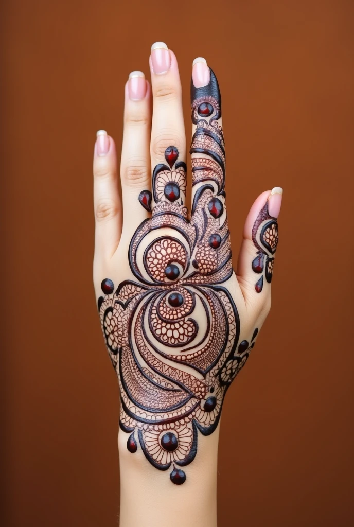 generate Rajasthani mehndi design on hand