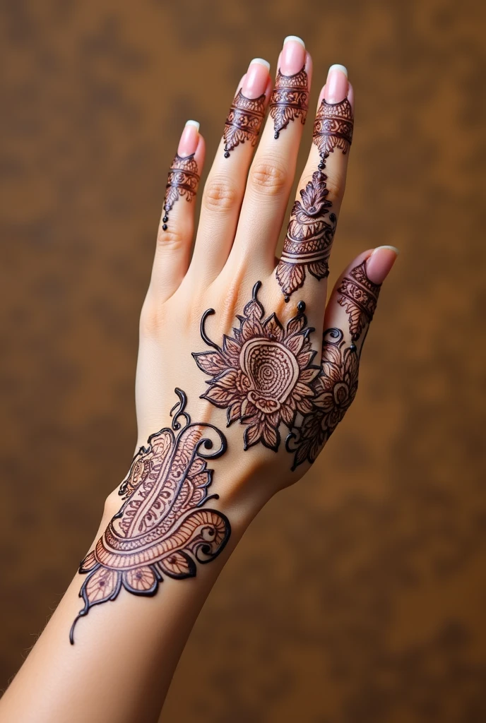 generate Rajasthani mehndi design on hand