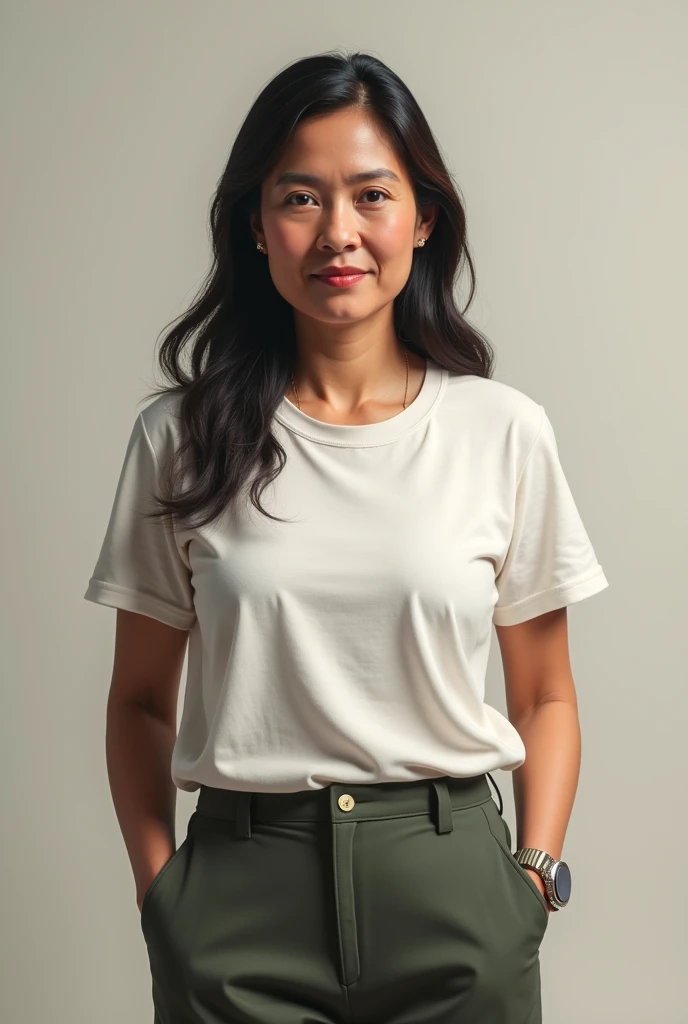 Shiek hasina wearing pants and t-shirt 