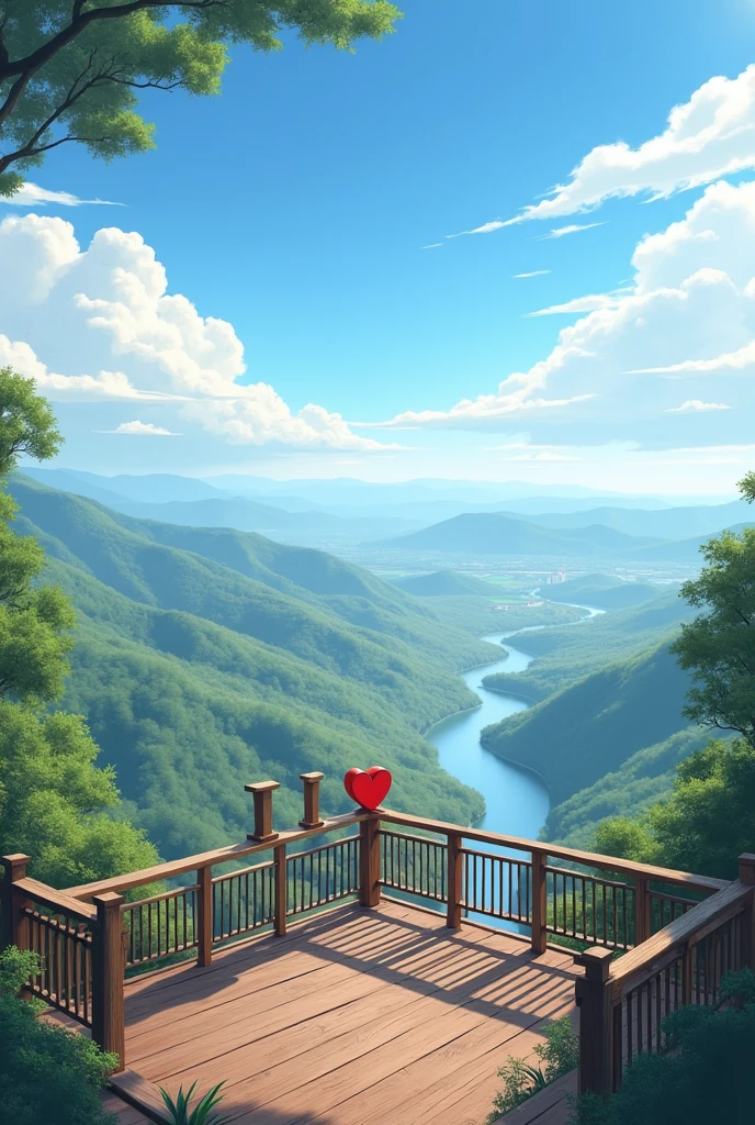 can you make simple viewdeck and has "I ❤️ Norzagaray" type view near of it. make it more realistic