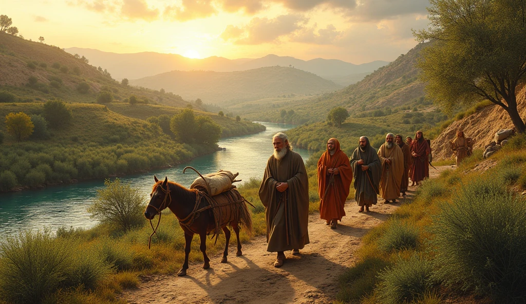 biblical era Jacob,  and her family,  heading home.  Jaboque River