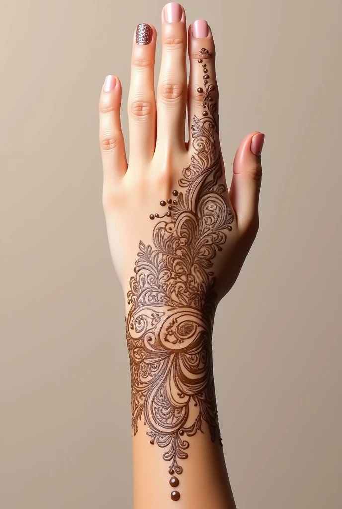 generate Traditional mehndi design on hand