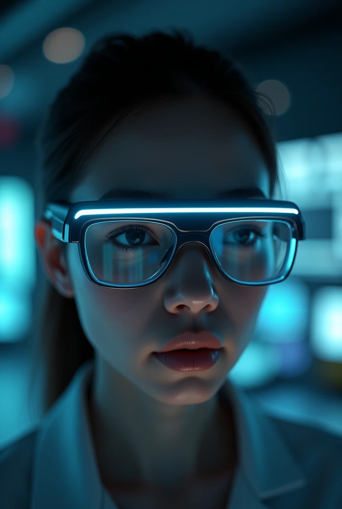 Generate a picture of vein scanner eyeglasses