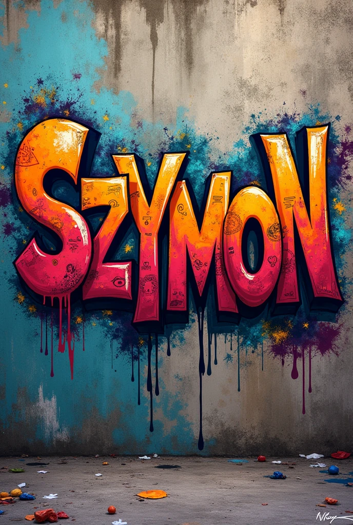 Create a graffiti picture with the name Szymon