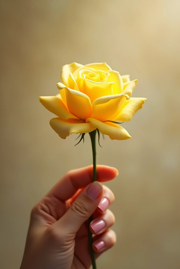 Yellow Rose in hand