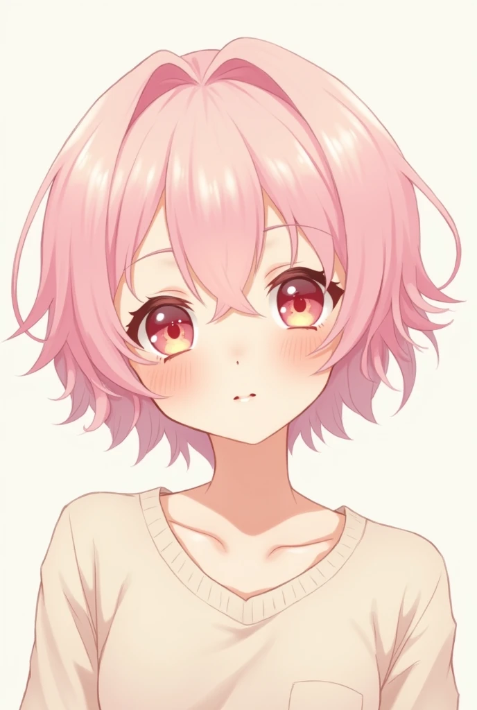 Shota-like light pink head illustration style！