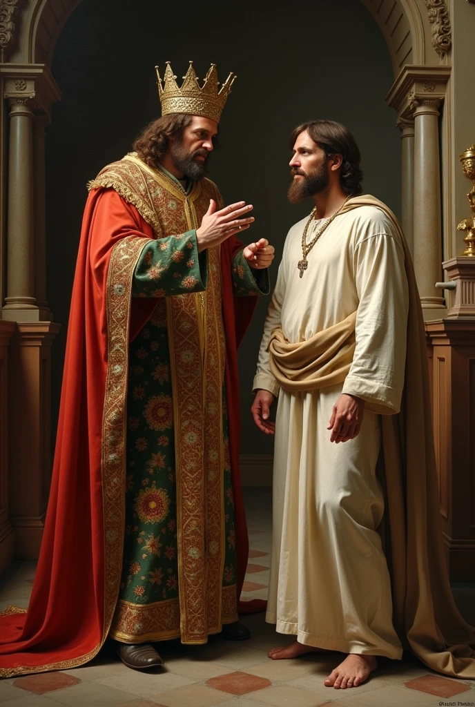 Hypocrite man and Jesus Christ humility 