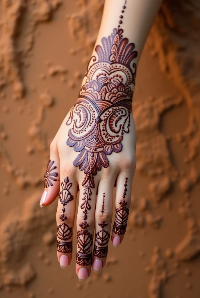 generate Rajasthani mehndi design on hand
