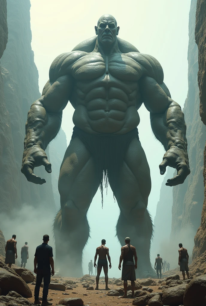 Giant human size comparison 4,5 meters and ordinary humans