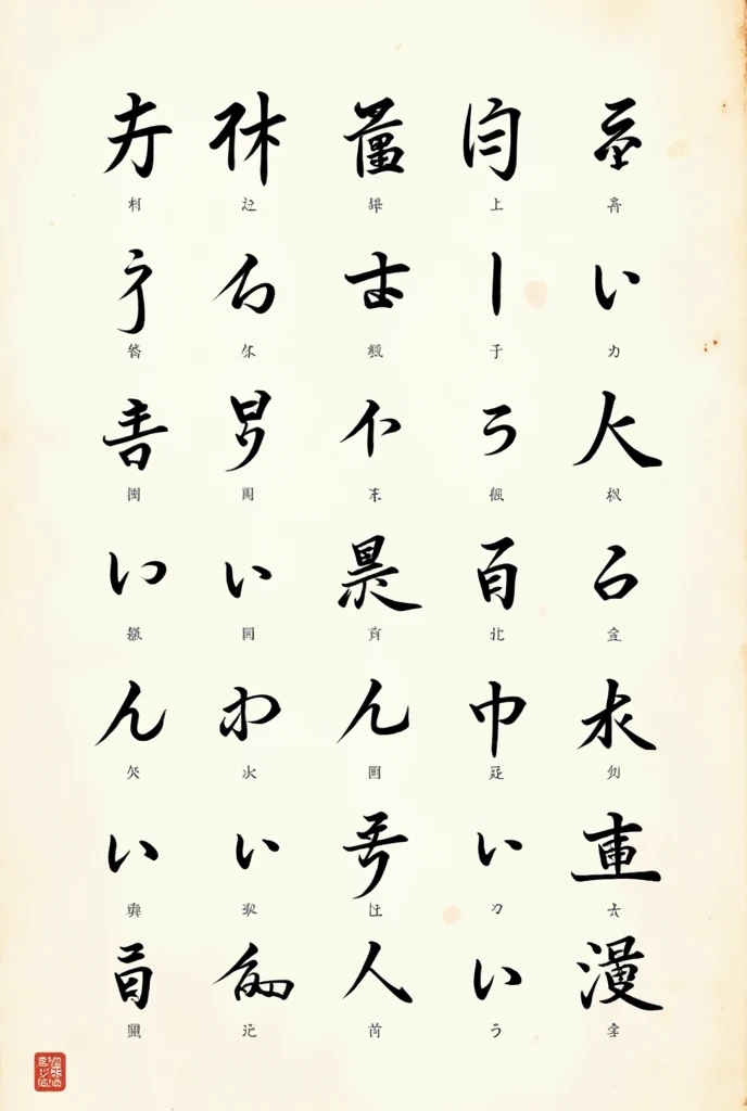 Handwritten Hiragana Chart In Orderand Complete Like True Writing
