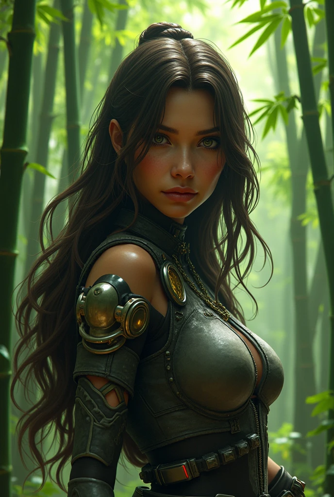 bamboo forest background,A look of determination,colorful vivid octane render, cybernetic and highly detailed, loba andrade from apex legends, created in unreal engine 5, beautyfull,long hair,made in unreal engine 5, trending on unreal engine 5, Antique portraits, Martial arts fantasy style 8k octane rendering, rendered in unreal 5, rendered in high octane