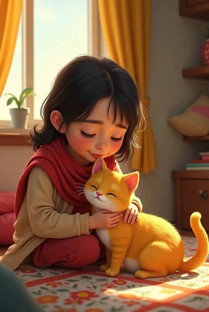 Iam an afghan girl and I live alone with my yellow cat
we have a lot of fun story together
