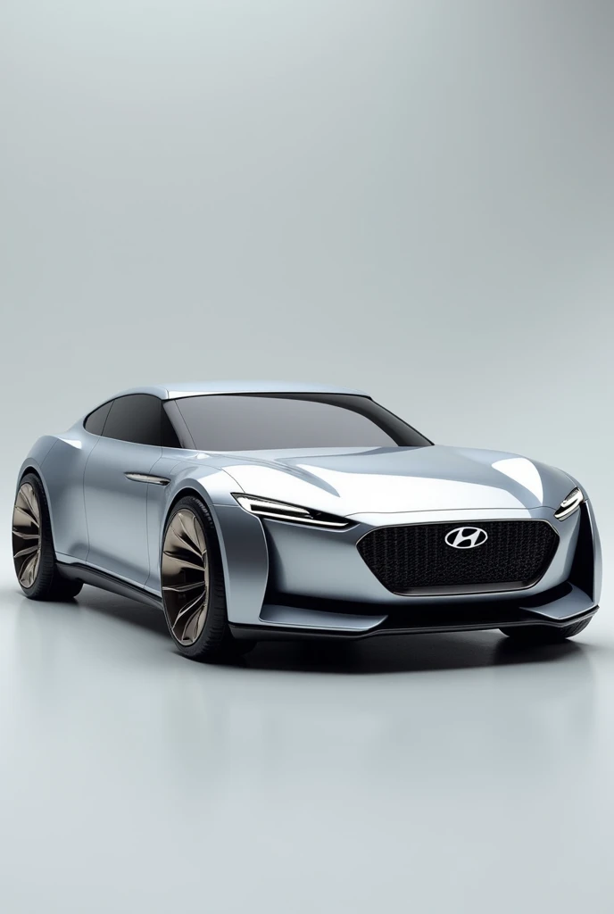 hyundai car at left face with silver colour