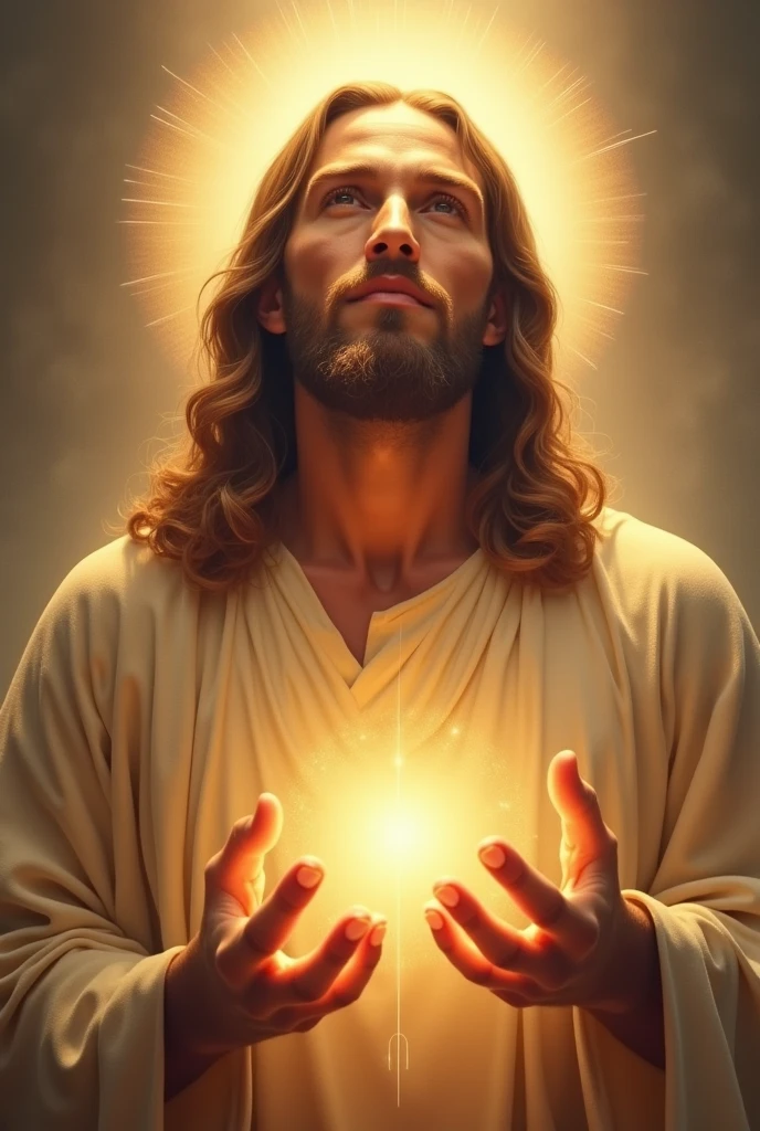 Jesus emanating spiritual love