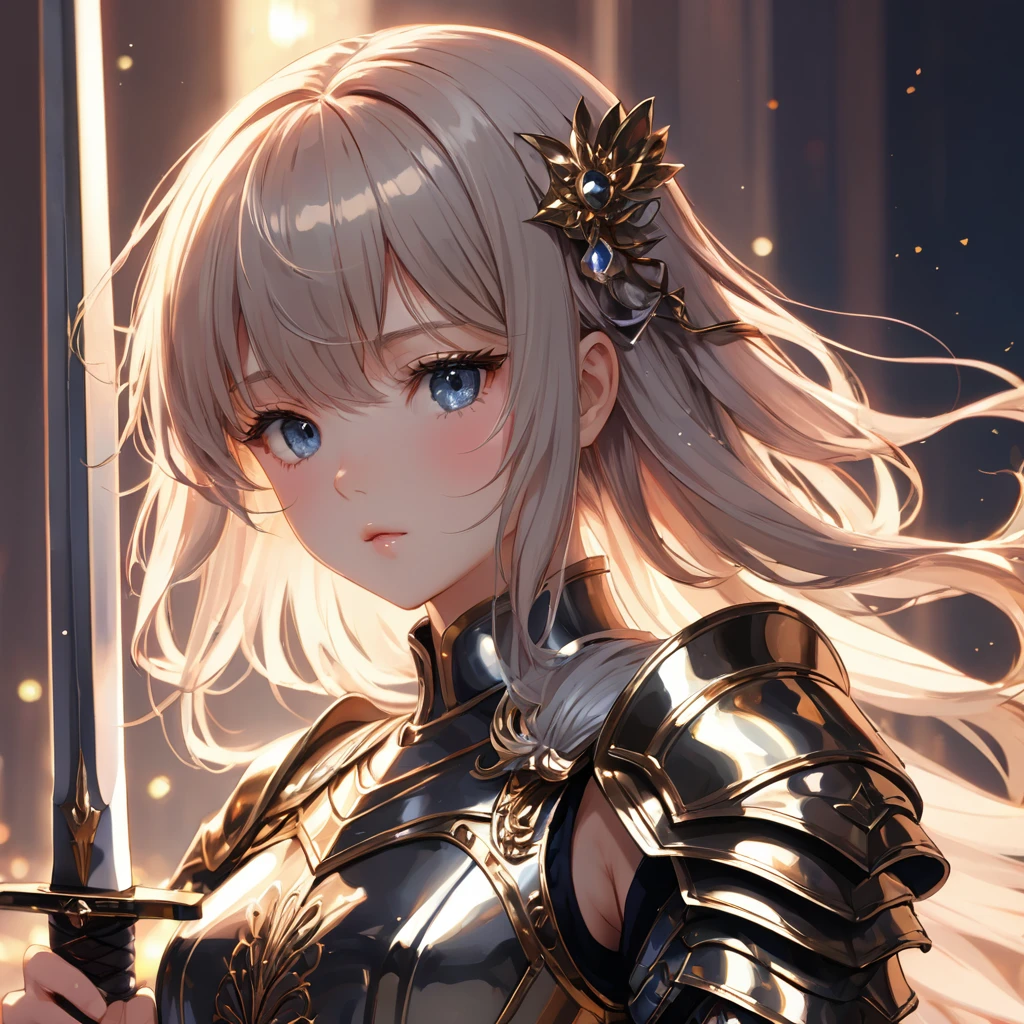 One girl,alone,anime,whole body,Classy girl,Armored,Holding a sword,anger,(embedded:Unaesthetic XLv13.Safety Tensor:1.2),(embedded:Negative XL_is.Safety Tensor:0.8),(masterpiece,Highest quality,Ultra_detailed,High resolution,Absurd:1),(masterpiece, Highest quality, Highest quality, beautifully、aesthetic),Ultra-detailed,Very delicate and beautiful,beautiful detailed face,澄んis顔,Best illustrations,extremely detailed eyes and face,wonderful,detailed and intricate,Best image quality, beautifully繊細な背景,beautiful detailed glow,