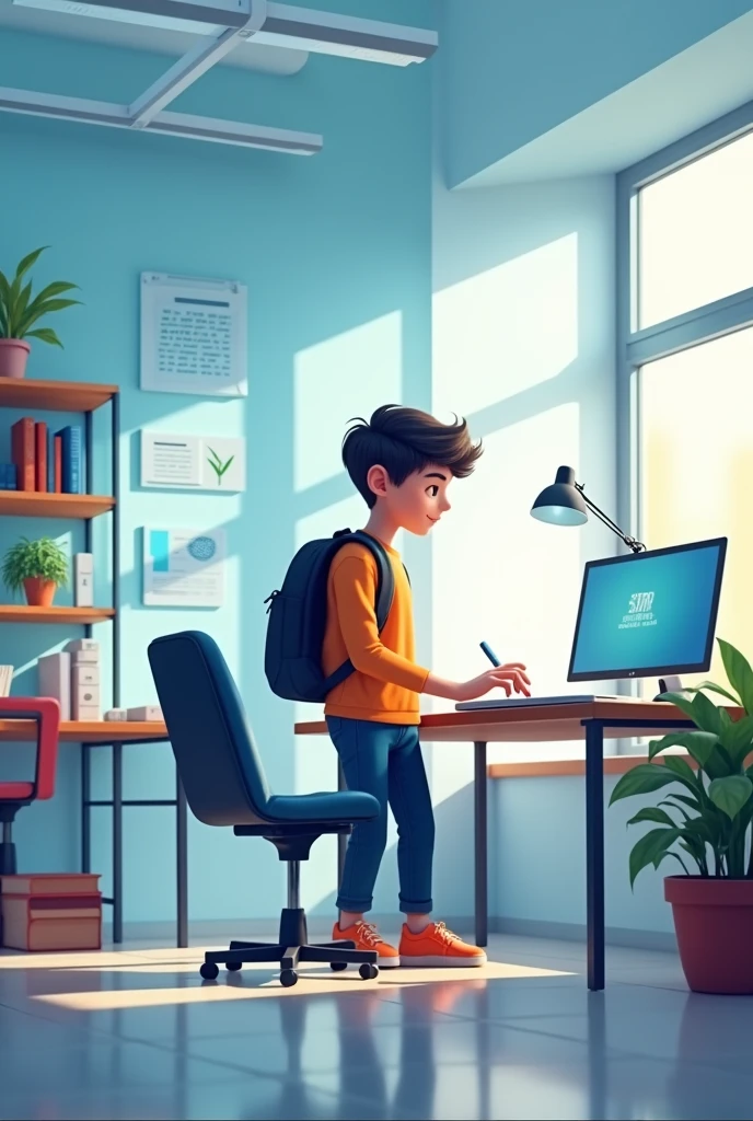 Technology in our daily lives as a student in a poster