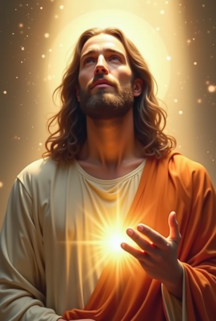 Jesus emanating spiritual love