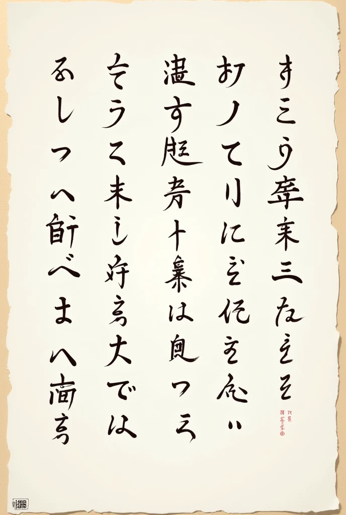 Hiragana Chart In Order and Complete Like True Writing Handwritten in Paper or Bond Paper