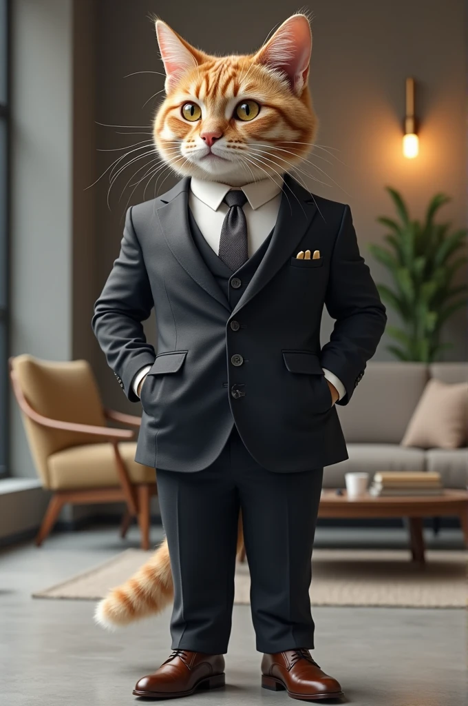 Fashionable cat businessman
