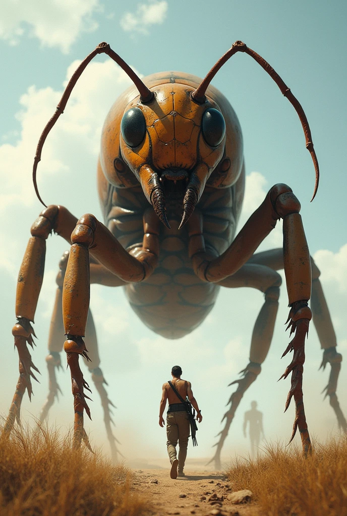 Ant with man which is greater than man and man wants to hunt the Ant
