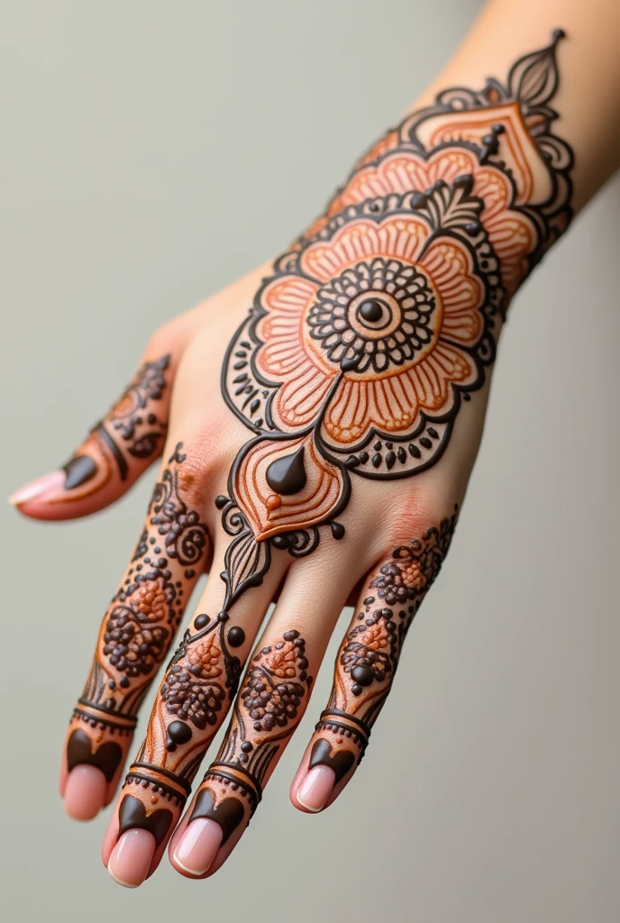 generate more Arabic mehndi design on hand