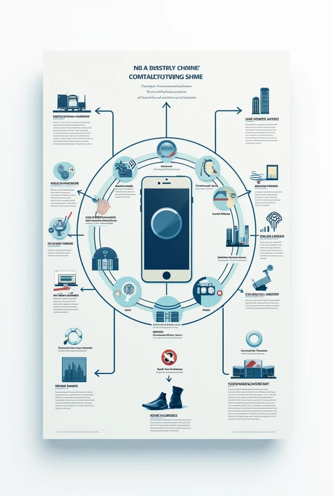 (photorealism:1.2), Create a diagram showing how a product (e.g.. a smart phone or a pair of shoes) moves through different countries from raw material to finished product. Label each country's role (e.g.. raw material supplier, manufacturer, etc.)  poster making