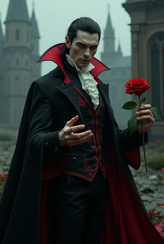 dracula with a rose