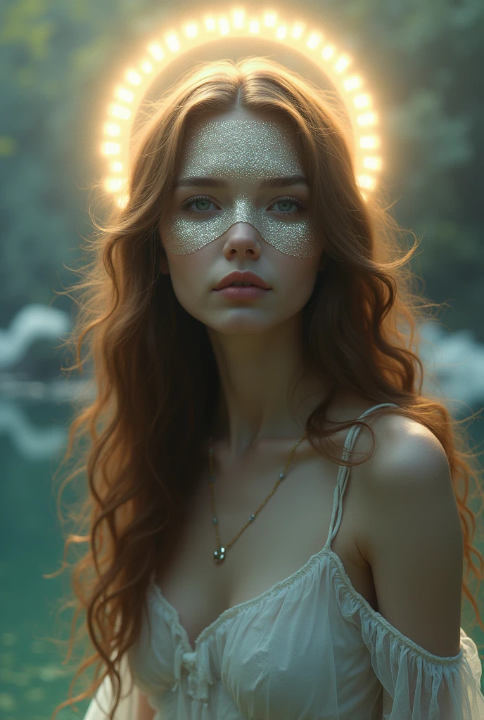 Brown Hair, Sparkle, Mask, Halo, POV,