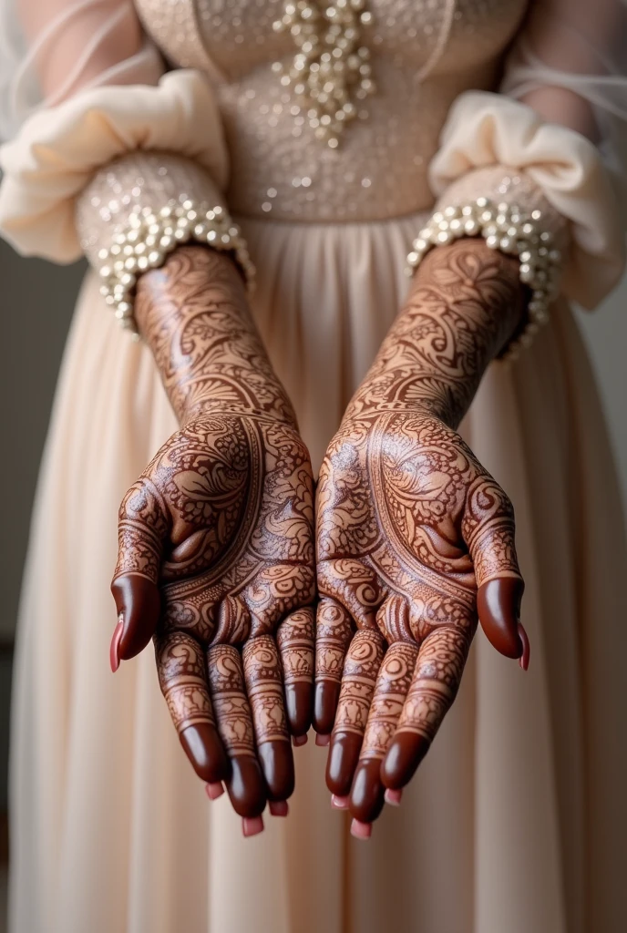 generate more Bridal mehndi design on hand